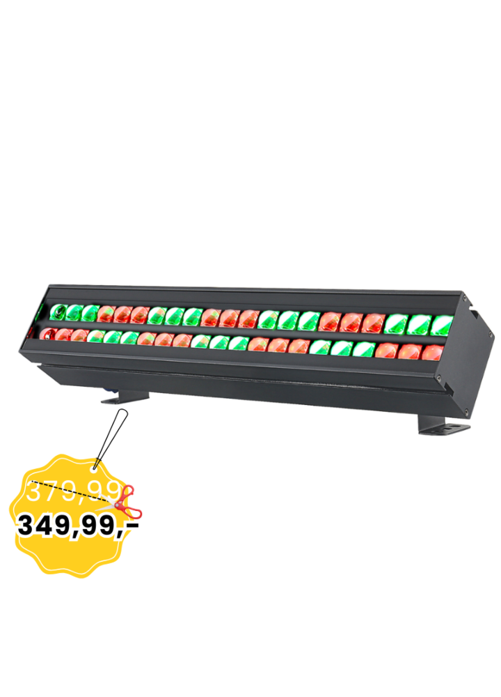 LIGHT4ME BEAM WASH BAR listwa oświetleniowa wall washer dekoracja świetlna 42x8W RGB SMD3535 LED DMX efekt tła 2x uchwyt montażowy