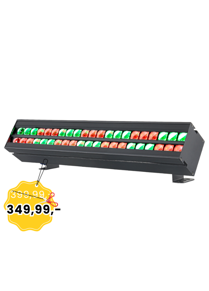 LIGHT4ME BEAM WASH BAR listwa oświetleniowa wall washer dekoracja świetlna 42x8W RGB SMD3535 LED DMX efekt tła 2x uchwyt montażowy