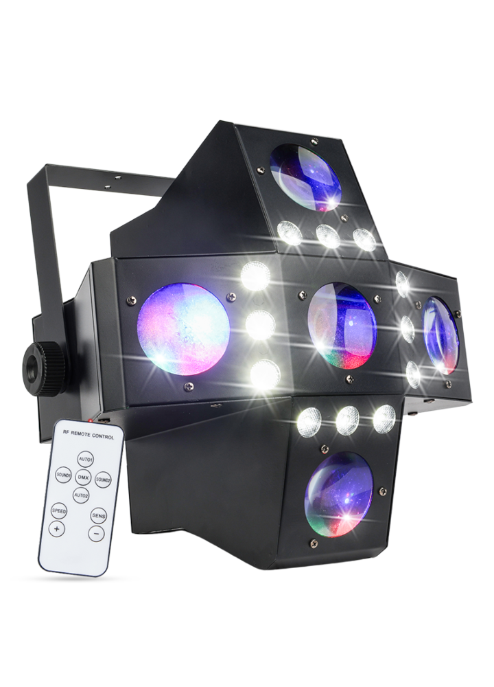 LIGHT4ME BEAMSTORM efekt świetlny LED RGBA-W dynamiczne oświetlenie na imprezę pilot