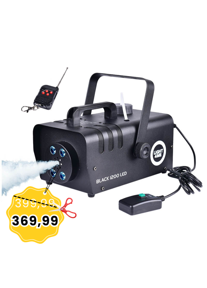 LIGHT4ME BLACK 1200 LED wytwornica dymu mgły