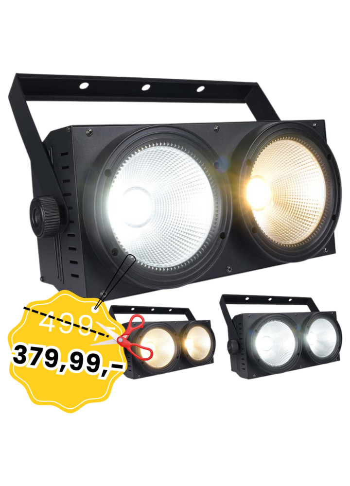 LIGHT4ME BLINDER LED 2x100W oświetlacz sceniczny reflektor stroboskop