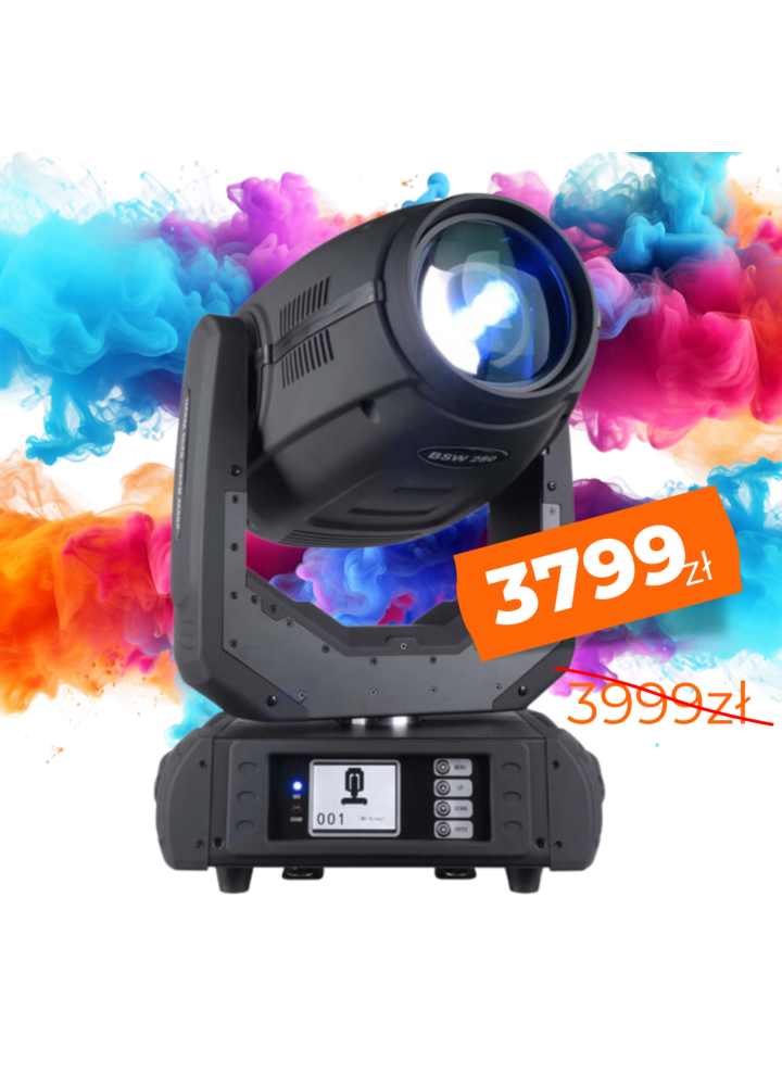 LIGHT4ME BSW 280 głowica ruchoma beam spot wash hybryda lampa wyładowcza