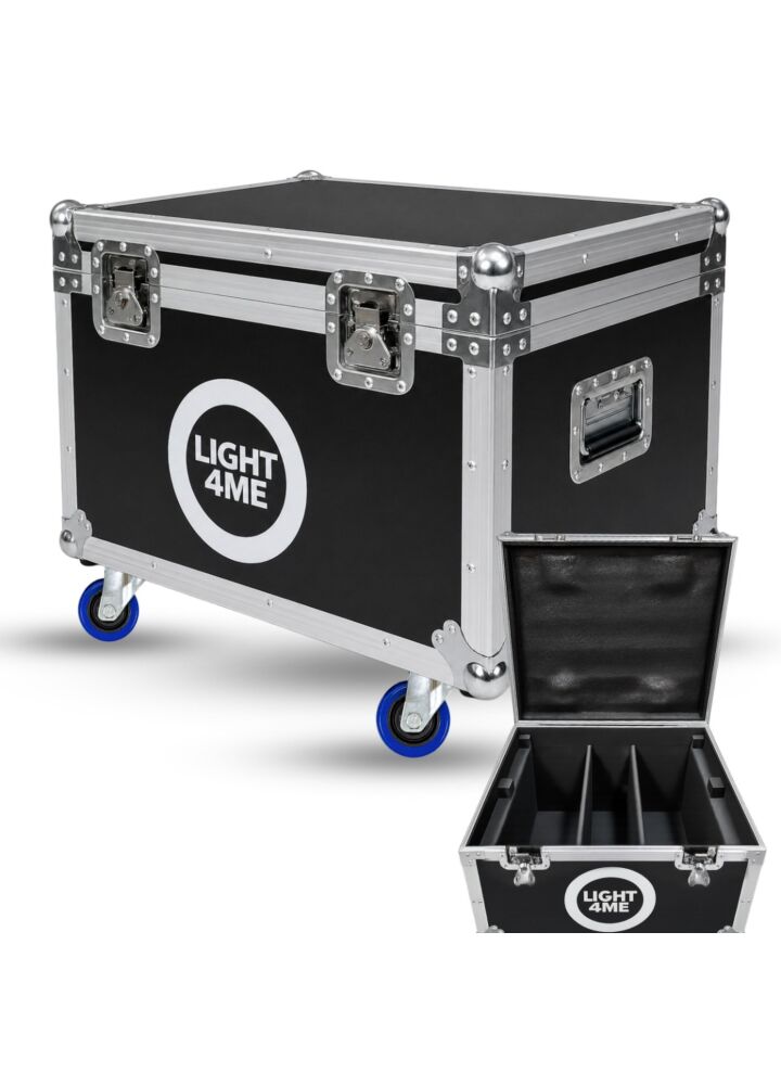 LIGHT4ME CLONE 1 CASE 2IN1 skrzynia transportowa na 2 efekty oświetleniowe przegroda na akcesoria 4 kółka mechanizm blokady