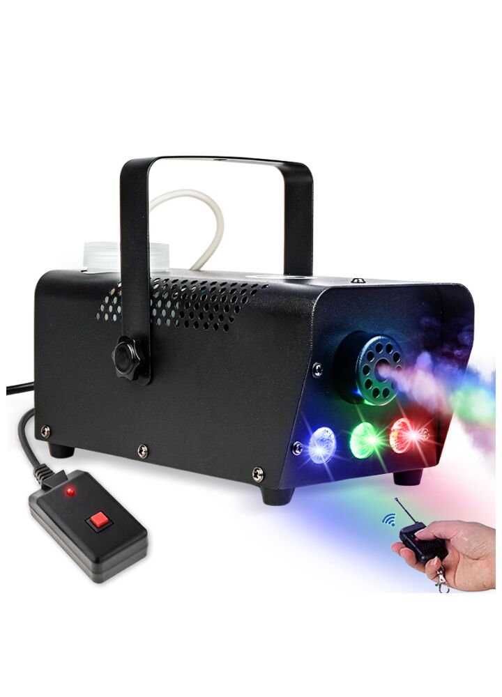 LIGHT4ME FM 500 LED wytwornica dymu dla DJ mała lekka wydajna pilot oświetlenie RGB