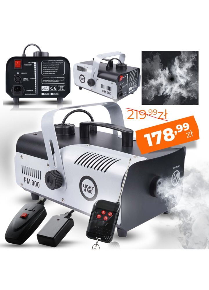 LIGHT4ME FM 900 wytwornica dymu mgły z pilotem