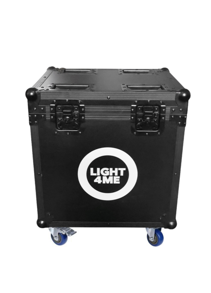 LIGHT4ME FOCUS 200W BEAM CASE 2IN1 skrzynia transportowa na 2 głowice ruchome akcesoria 4 kółka mechanizm blokady
