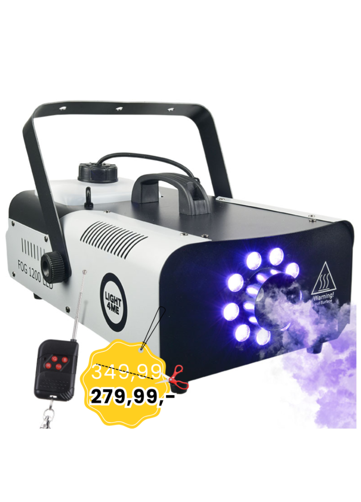  LIGHT4ME FOG 1200 LED wytwornica dymu mgły pilot 