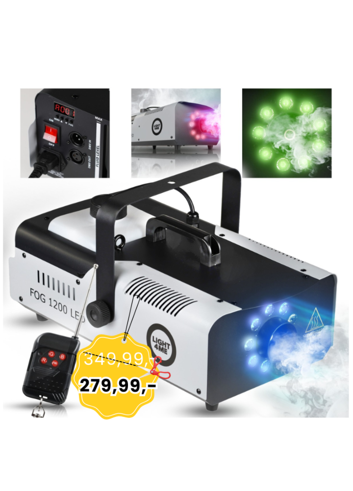 LIGHT4ME FOG 1200 LED wytwornica dymu mgły pilot