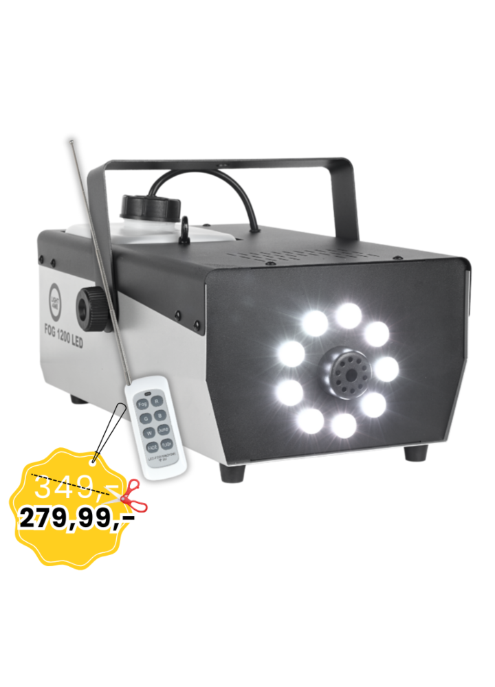 LIGHT4ME FOG 1200 LED V2 wytwornica dymu mgły pilot
