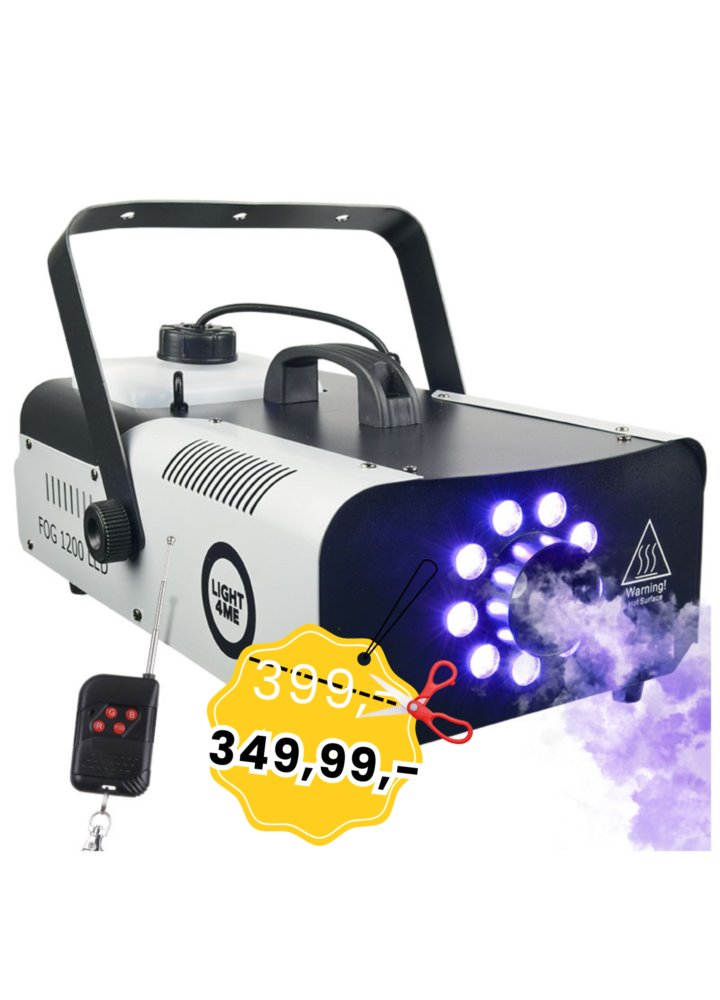 LIGHT4ME FOG 1200 LED wytwornica dymu mgły pilot