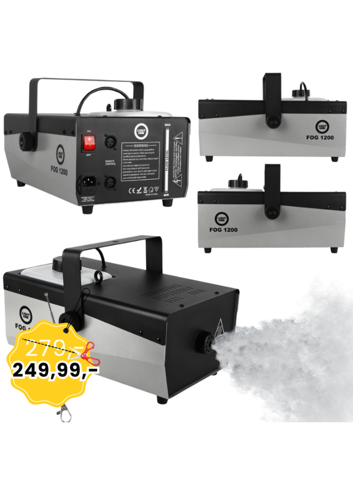 LIGHT4ME FOG 1200 V2 wytwornica dymu mgły pilot bezprzewodowy kontroler przewodowy 1200W