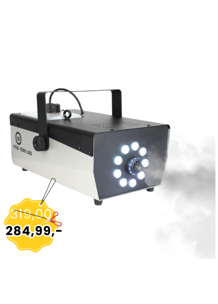 LIGHT4ME FOG 1500 LED V2 wytwornica dymu mgły pilot