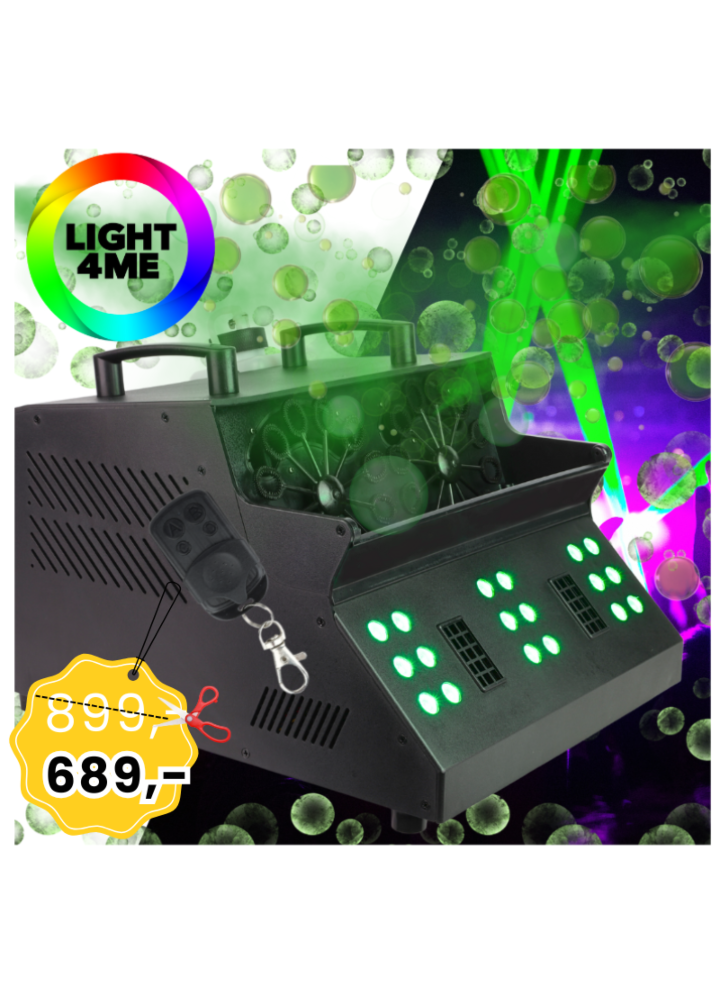 LIGHT4ME FOG DOUBLE BUBBLE profesjonalna wytwornica dymu i baniek efekt LED pilot