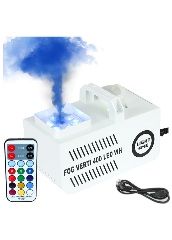 LIGHT4ME FOG VERTI 400 LED WH mała wytwornica dymu pionowego pilot bezprzewodowy efekt świetlny RGBW