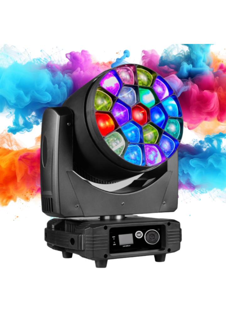 LIGHT4ME GALAXY MKII głowica ruchoma LED wash oświetlenie sceniczne 19x15W LED RGBW