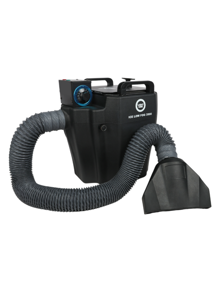 LIGHT4ME ICE LOW FOG 3500W powerful heavy smoke machine on dry ice hose with distribution nozzle