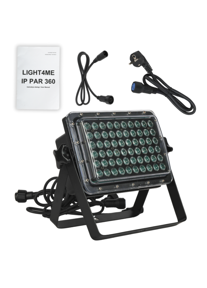 LIGHT4ME IP PAR 360 reflektor sceniczny efekt świetlny oświetlenie zewnętrzne IP68 60x1,5W LED RGB