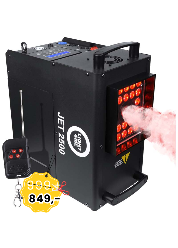 LIGHT4ME JET 2500 wytwornica dymu pionowego LED + pilot
