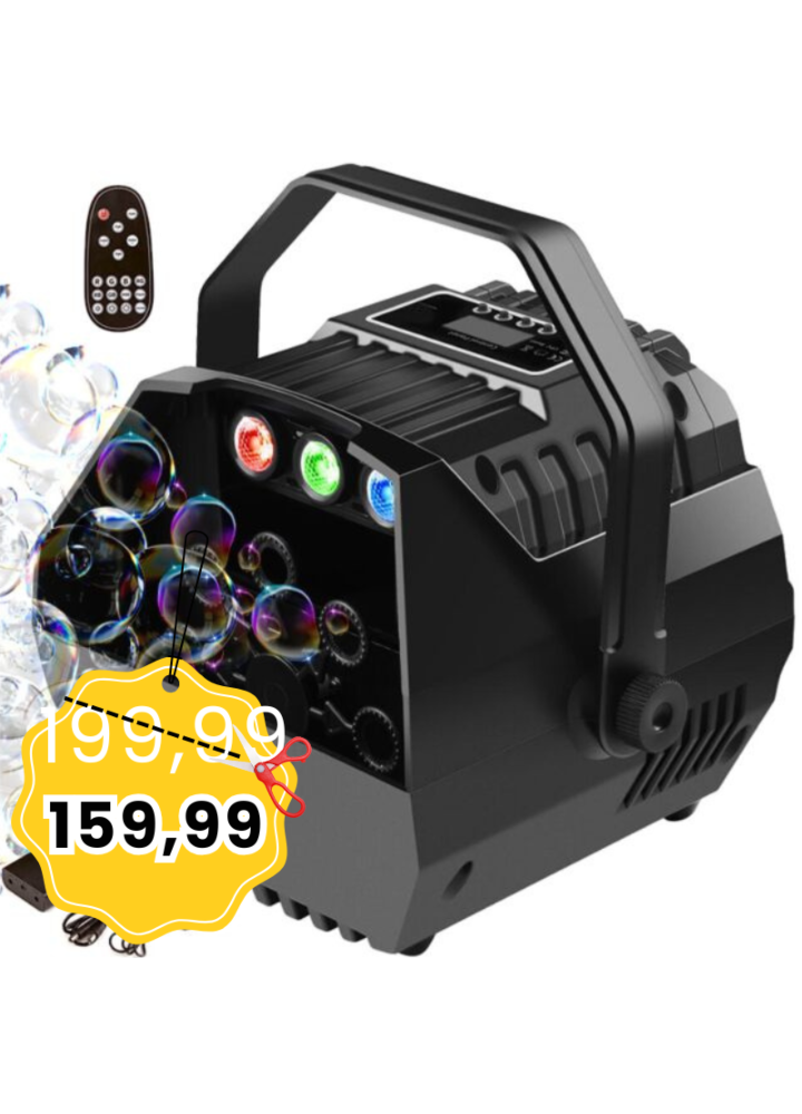 LIGHT4ME BM2 LED bezprzewodowa wytwornica baniek mydlanych z LED na pilota