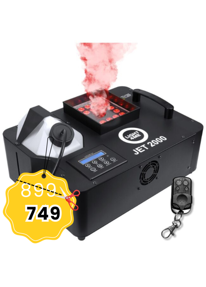 LIGHT4ME JET 2000 wytwornica dymu pionowego LED + pilot IR