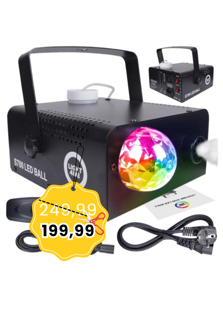 LIGHT4ME S 700W LED BALL wytwornica dymu mgły efekt LED flower