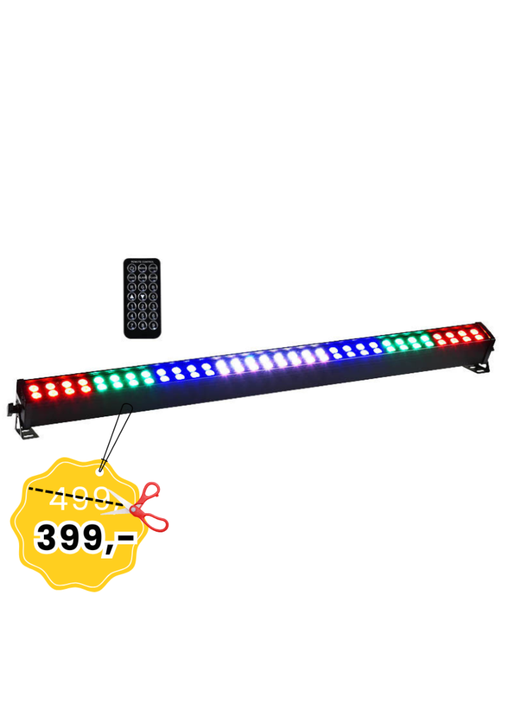 LIGHT4ME LED BAR 64x3W RGB listwa 8 sekcji + pilot