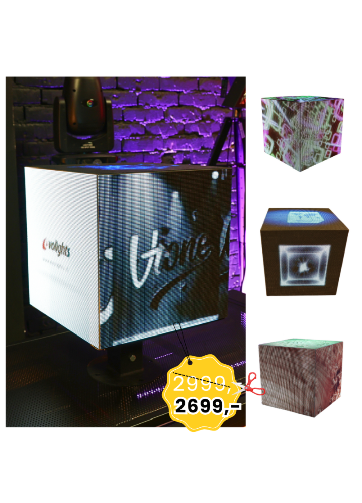 LIGHT4ME LED CUBE ekran LED wyświetlacz wewnętrzny reklama sześcian P2.5 640x128 zdalna kontrola PC Wi-Fi Android
