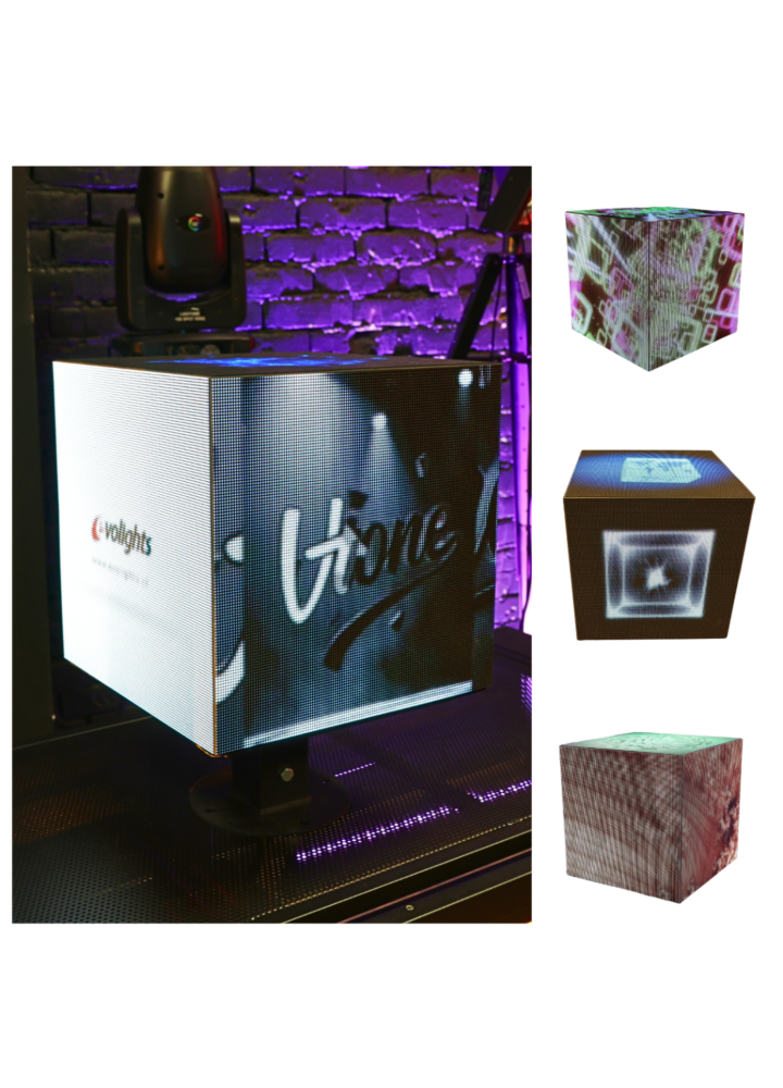 LIGHT4ME LED CUBE ekran LED wyświetlacz wewnętrzny reklama sześcian P2.5 640x128 zdalna kontrola PC Wi-Fi Android