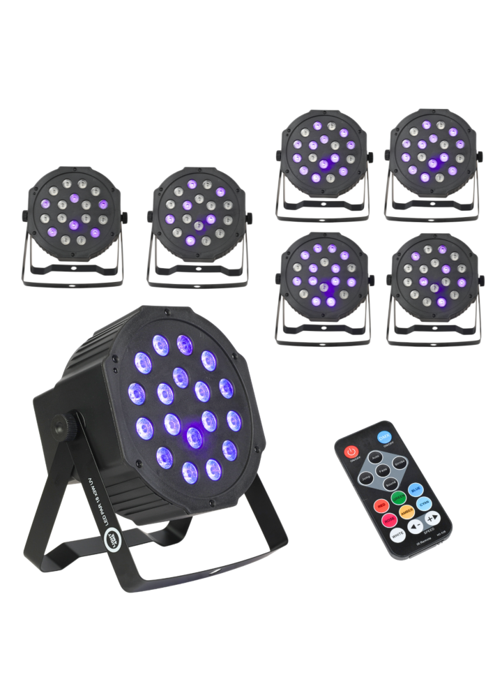LIGHT4ME LED PAR 18x3W UV reflektor ultrafioletowy