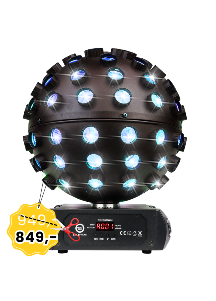 LIGHT4ME LED SPHERE 5x18W RGBWA-UV efekt świetlny LED dynamiczne oświetlenie na imprezę