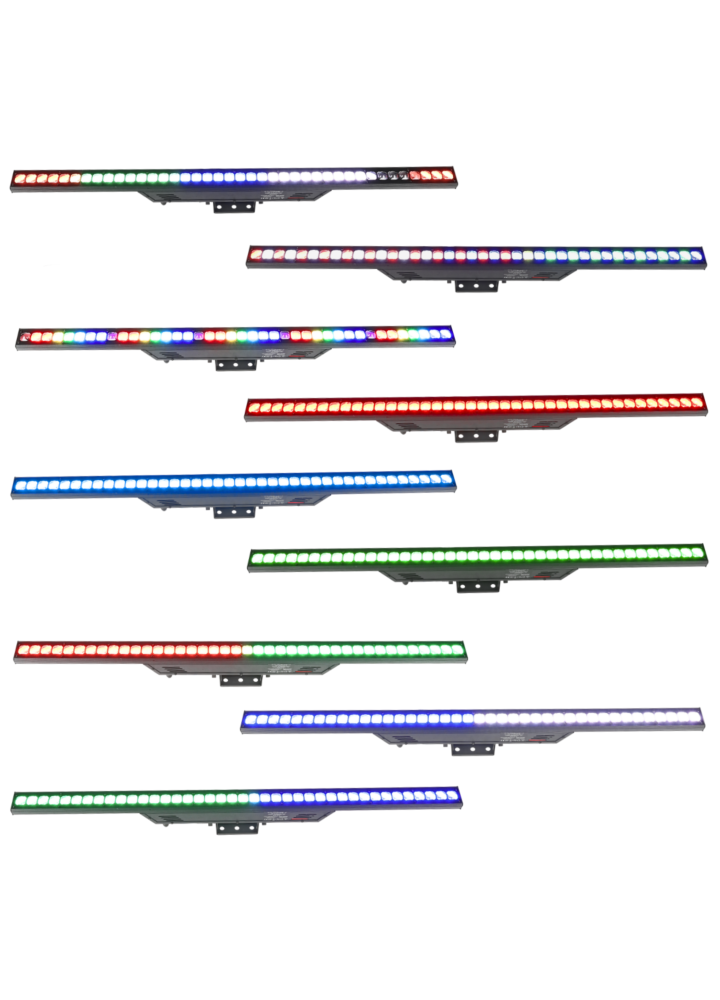 LIGHT4ME LED WALL 403 listwa oświetleniowa DMX dekoracja światłem 40x3W RGB SMD 3535 wypukłe soczewki uchwyt montażowy