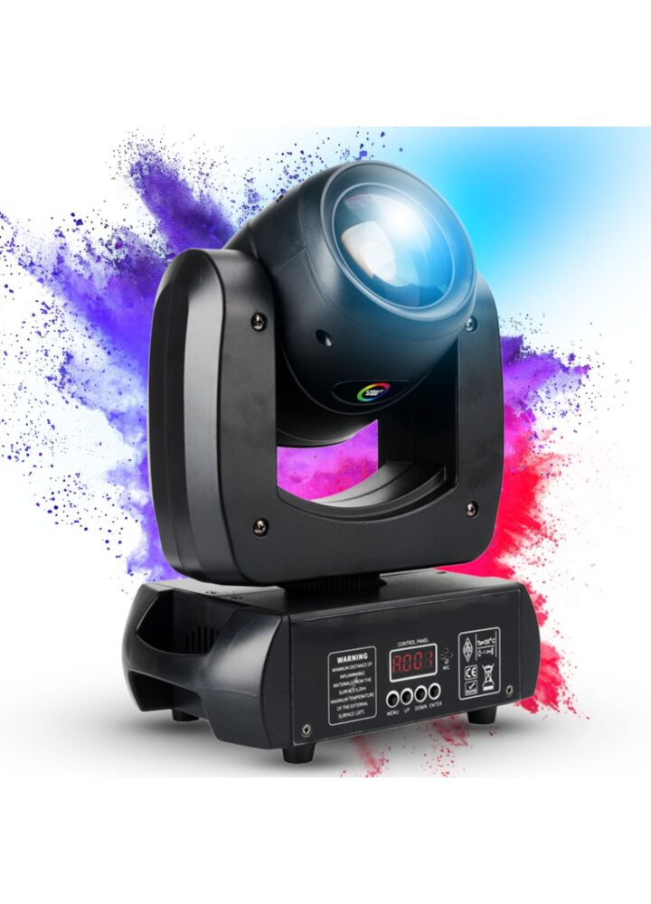 LIGHT4ME MH BEAM 100 głowica ruchoma beam oświetlenie sceniczne LED DMX pryzma uchwyt montażowy