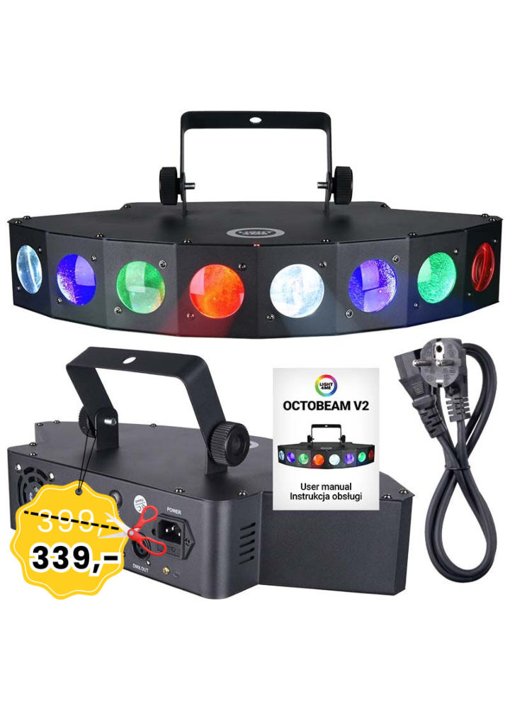 LIGHT4ME OCTOBEAM V2 efekt disco LED reflektor dyskotekowy