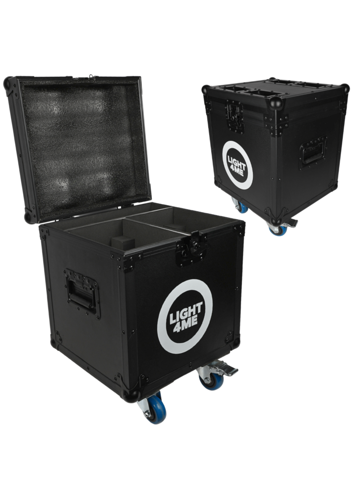 LIGHT4ME ORBEAM 150W CASE 2IN1 skrzynia transportowa na 2 głowice ruchome akcesoria 4 kółka mechanizm blokady