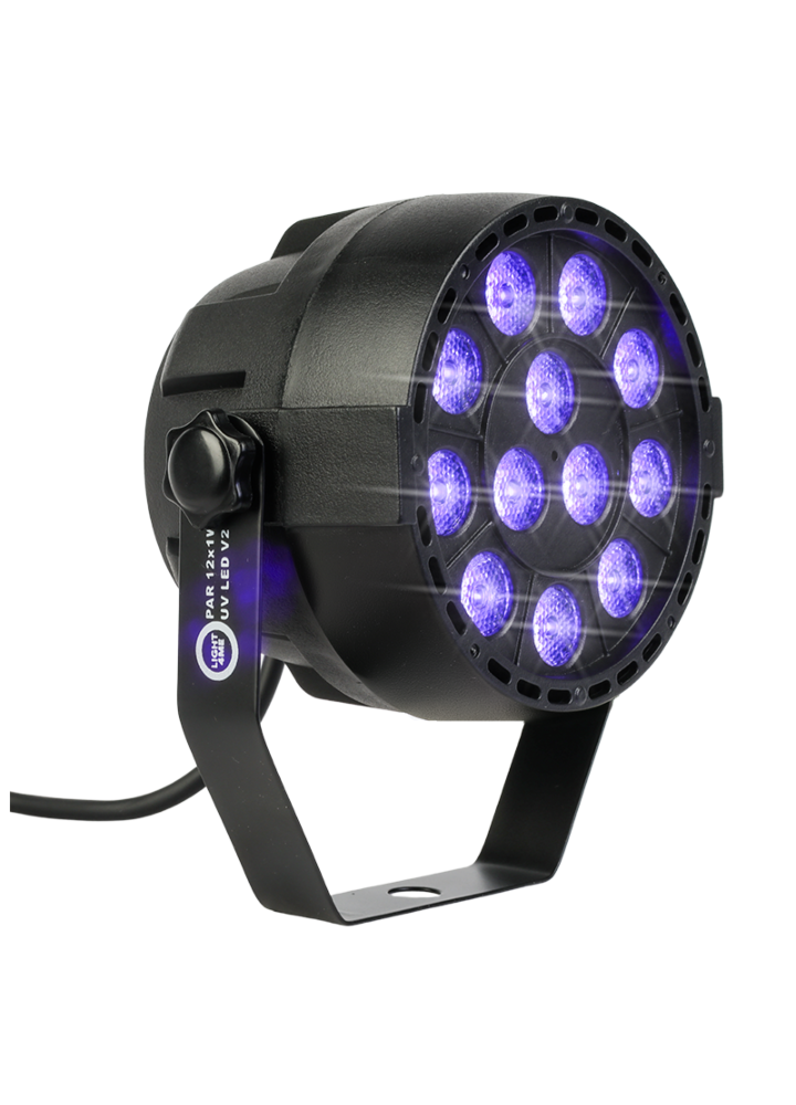 LIGHT4ME PAR 12x1W UV LED V2 reflektor ultrafioletowy oświetlenie na imprezę efekt świetlny