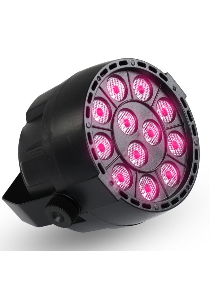 LIGHT4ME PAR 18W RGB reflektor sceniczny oświetlenie imprezowe DJ LED DMX uchwyt montażowy sterowanie dźwiękiem