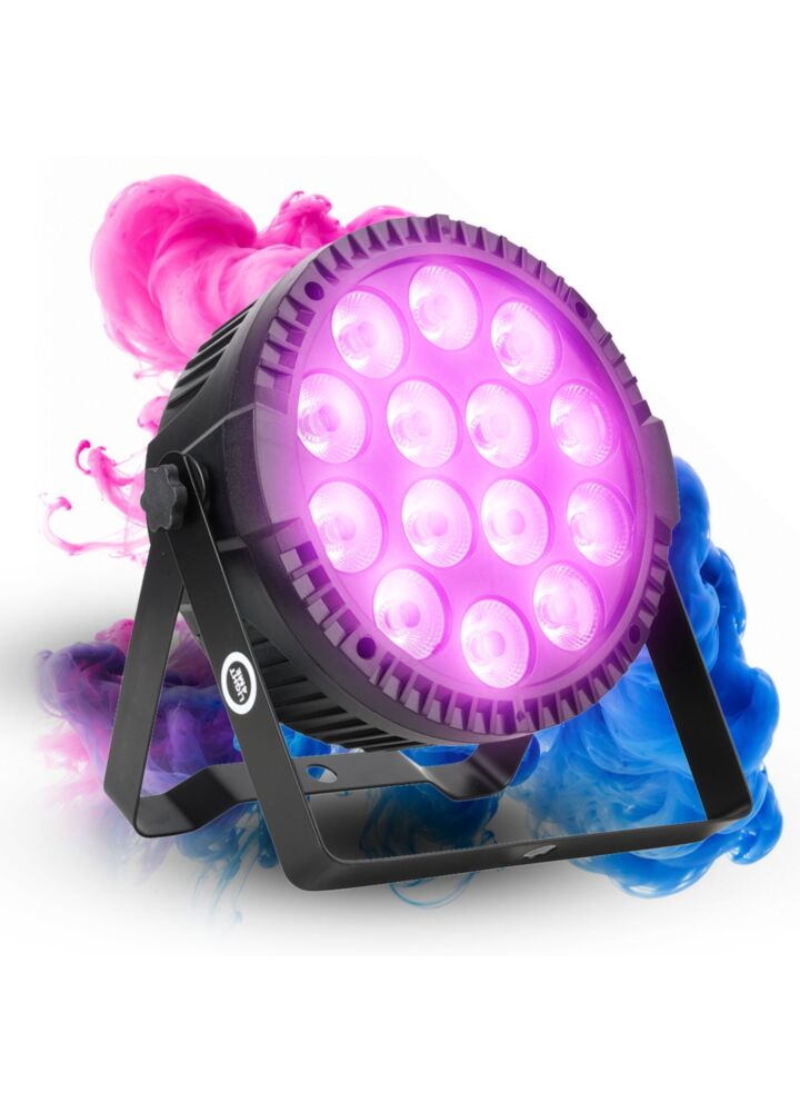 LIGHT4ME PAR RGBA 14x6W IR reflektor sceniczny oświetlenie LED DMX pilot bezprzewodowy uchwyt montażowy