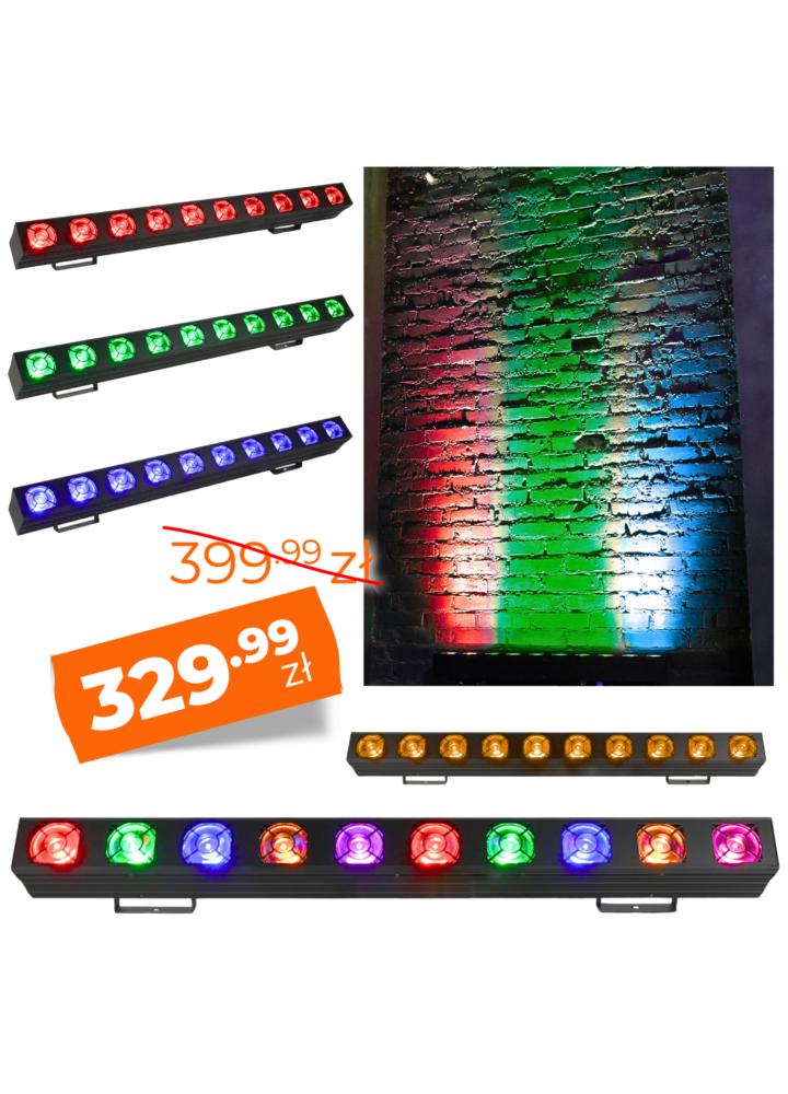 LIGHT4ME PIXEL 1020 RGBA listwa oświetleniowa belka LED oświetlenie sceniczne 10x20W SMD5060