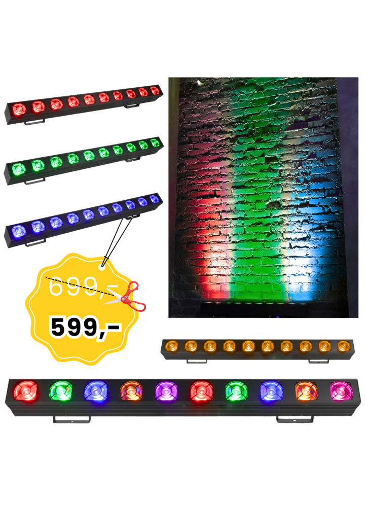 LIGHT4ME PIXEL 1020 RGBA listwa oświetleniowa belka LED oświetlenie sceniczne 10x20W SMD5060
