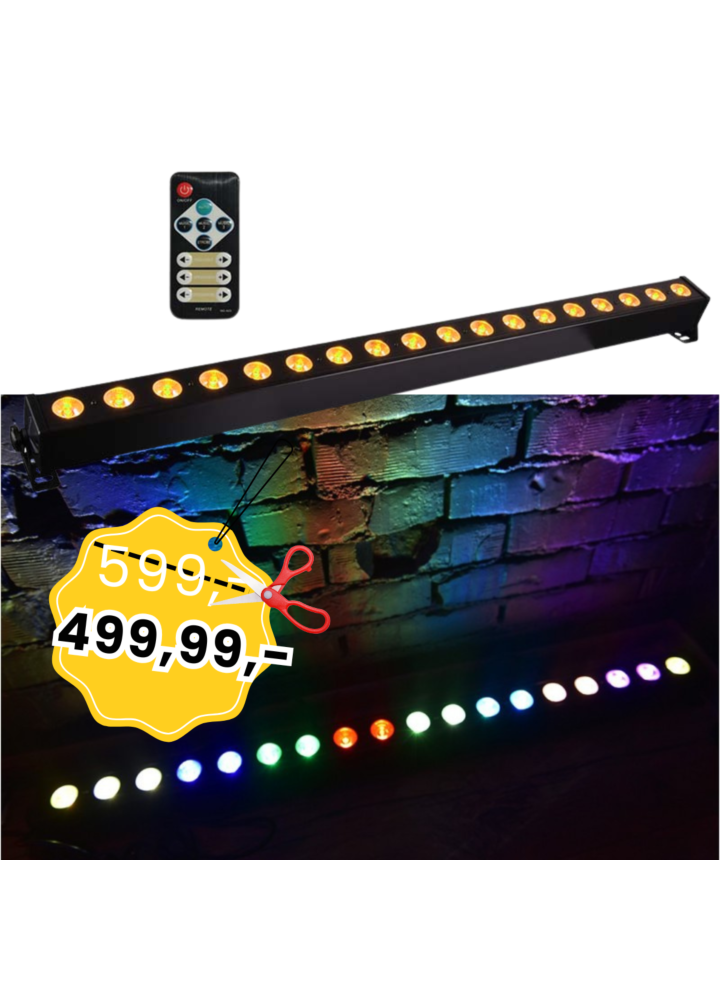 LIGHT4ME PIXEL BAR 18 RGBW IR listwa LED + pilot