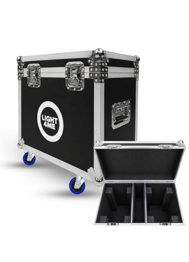LIGHT4ME RAPID SPOT 200 CASE 2IN1 skrzynia transportowa na 2 głowice ruchome przegroda na akcesoria 4 kółka mechanizm blokady