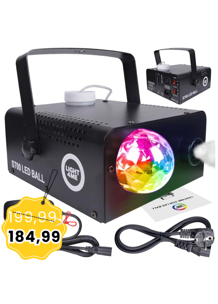 LIGHT4ME S 700W LED BALL wytwornica dymu mgły efekt LED flower