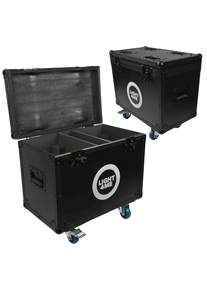 LIGHT4ME SKY WASH 19x15W CASE 2IN1 skrzynia transportowa na 2 głowice ruchome akcesoria 4 kółka mechanizm blokady