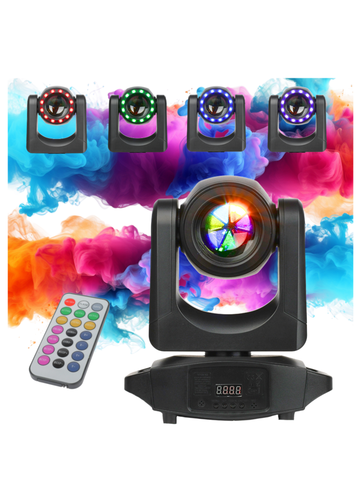 LIGHT4ME SMART BEAM 80W RING głowica ruchoma LED oświetlenie sceniczne efekt ring 12x0,3W RGB SMD5050 LED pilot bezprzewodowy