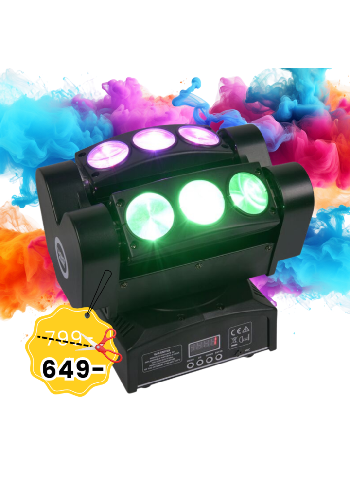 LIGHT4ME SPIDER HEAD 6x10 efekt disco głowica ruchoma