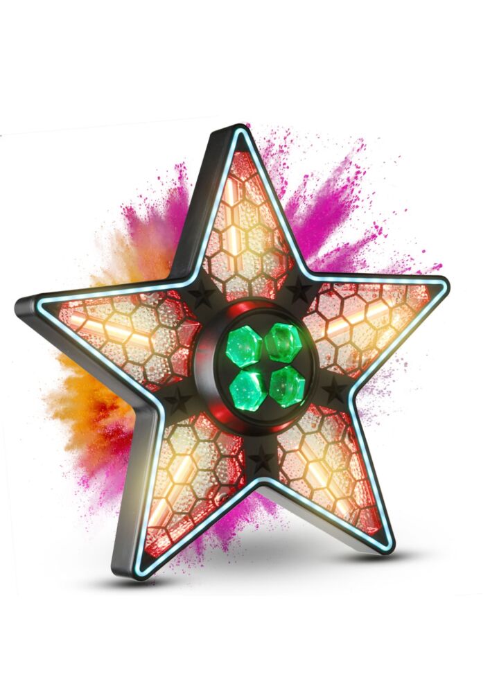 LIGHT4ME STARLIGHT multiefekt oświetleniowy sceniczny 3w1 LED DMX Bee Eye Retro Halo 9x10W RGBW + 93x0,2W RGB uchwyt montażowy omega