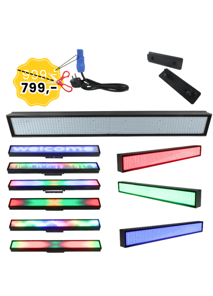 LIGHT4ME STROBE BAR 1000 RGB listwa oświetleniowa stroboskop blinder oświetlacz efekt LED 666x0,3W SMD