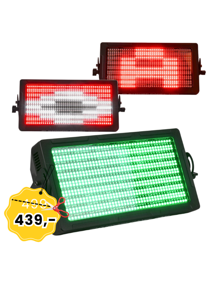 LIGHT4ME STROBE PANEL 1000 stroboskop oświetlenie sceniczne oświetlacz LED 672x0,2W RGB SMD5050 + 336x0,5W CW SMD2835