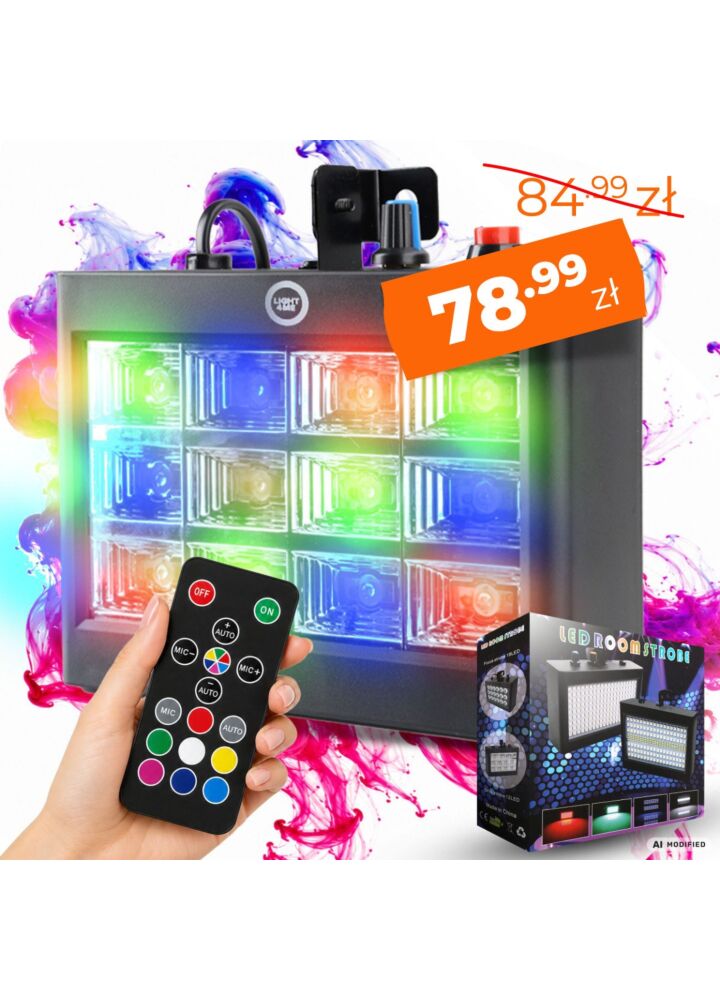 LIGHT4ME STROBE PANEL stroboskop RGB oświetlenie dyskotekowe blinder efekt świetlny LED