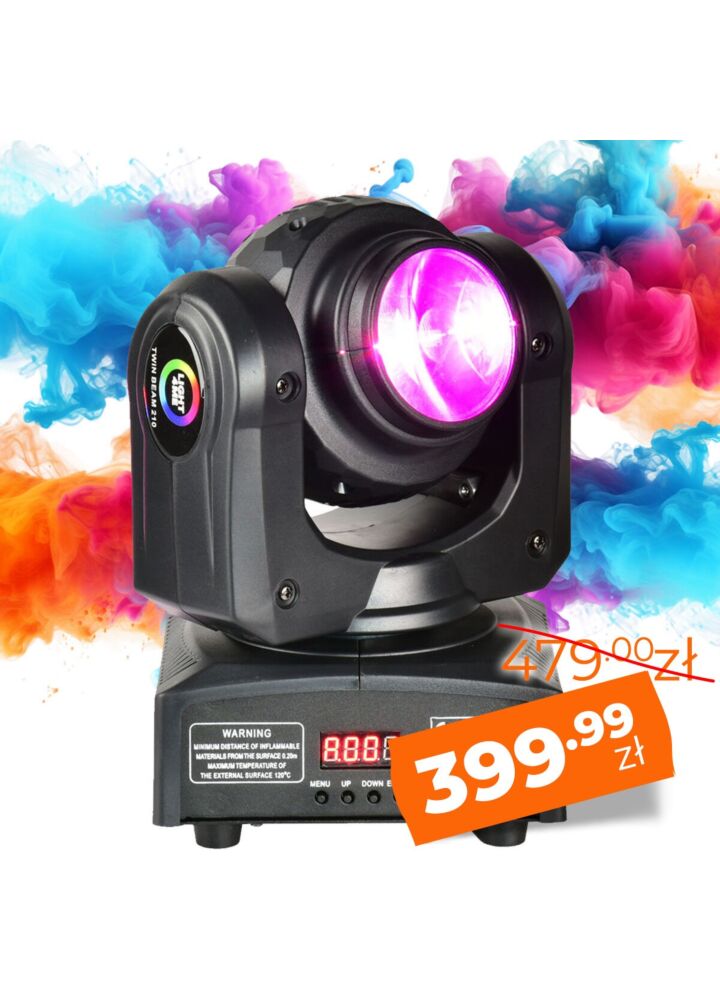 LIGHT4ME TWIN BEAM 210 mini głowica ruchoma LED dwustronna